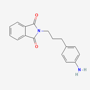 molecular formula C17H16N2O2 B13493359 2-[3-(4-aminophenyl)propyl]-2,3-dihydro-1H-isoindole-1,3-dione 