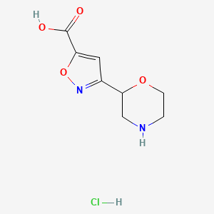 3-(Morpholin-2-yl)-1,2-oxazole-5-carboxylic acid hydrochloride