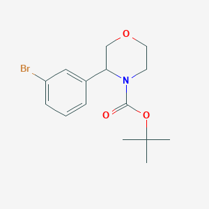 molecular formula C15H20BrNO3 B13493391 Tert-butyl 3-(3-bromophenyl)morpholine-4-carboxylate 