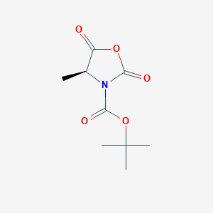 molecular formula C9H13NO5 B134934 (S)-tert-Butyl 4-methyl-2,5-dioxooxazolidine-3-carboxylate CAS No. 125814-30-4