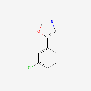 molecular formula C9H6ClNO B1349340 5-(3-氯苯基)恶唑 CAS No. 89808-76-4