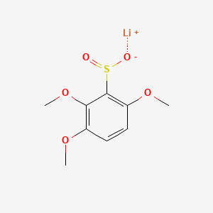 molecular formula C9H11LiO5S B13493405 Lithium(1+) ion 2,3,6-trimethoxybenzene-1-sulfinate 