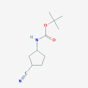 molecular formula C11H18N2O2 B13493421 Tert-butyl (3-cyanocyclopentyl)carbamate 