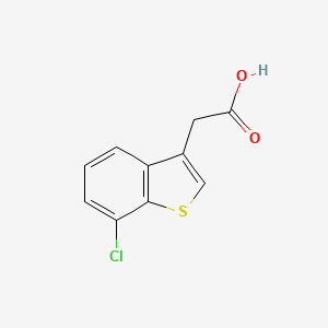 molecular formula C10H7ClO2S B13493425 2-(7-Chloro-1-benzothiophen-3-yl)acetic acid 