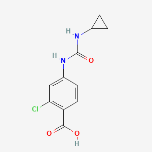 molecular formula C11H11ClN2O3 B13493438 2-Chloro-4-[(cyclopropylcarbamoyl)amino]benzoic acid 