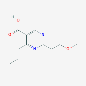 molecular formula C11H16N2O3 B13493439 2-(2-Methoxyethyl)-4-propylpyrimidine-5-carboxylic acid 