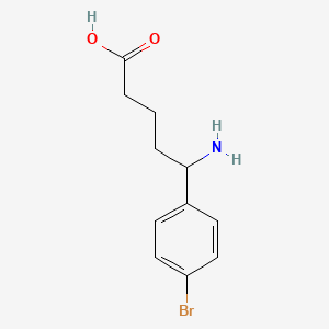 molecular formula C11H14BrNO2 B13493471 5-Amino-5-(4-bromophenyl)pentanoic acid 