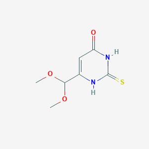 molecular formula C7H10N2O3S B1349351 6-(Dimethoxymethyl)-2-mercaptopyrimidin-4-OL CAS No. 90370-38-0
