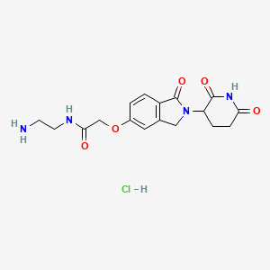 molecular formula C17H21ClN4O5 B13493597 N-(2-aminoethyl)-2-{[2-(2,6-dioxopiperidin-3-yl)-1-oxo-2,3-dihydro-1H-isoindol-5-yl]oxy}acetamide hydrochloride 