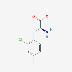 molecular formula C11H14ClNO2 B13493607 Methyl (S)-2-amino-3-(2-chloro-4-methylphenyl)propanoate 