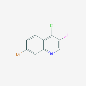 molecular formula C9H4BrClIN B13493632 7-Bromo-4-chloro-3-iodoquinoline 