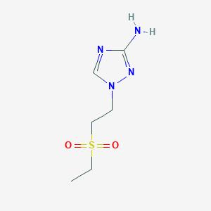 molecular formula C6H12N4O2S B13493664 1-(2-(Ethylsulfonyl)ethyl)-1h-1,2,4-triazol-3-amine 