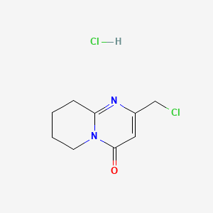 molecular formula C9H12Cl2N2O B13493676 2-(chloromethyl)-4H,6H,7H,8H,9H-pyrido[1,2-a]pyrimidin-4-one hydrochloride 