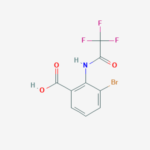 molecular formula C9H5BrF3NO3 B13493693 3-Bromo-2-(trifluoroacetamido)benzoic acid 