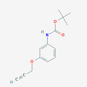 molecular formula C14H17NO3 B13493736 tert-butyl N-[3-(prop-2-yn-1-yloxy)phenyl]carbamate 