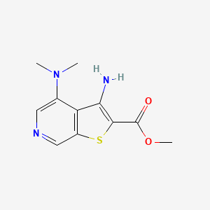 molecular formula C11H13N3O2S B13493743 Methyl 3-amino-4-(dimethylamino)thieno[2,3-c]pyridine-2-carboxylate 