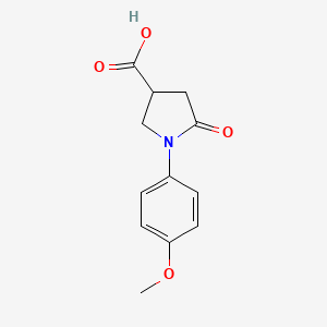 B1349377 1-(4-Methoxyphenyl)-5-oxopyrrolidine-3-carboxylic acid CAS No. 56617-47-1