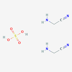 molecular formula C4H10N4O4S B13493774 2-aminoacetonitrile;sulfuric acid 