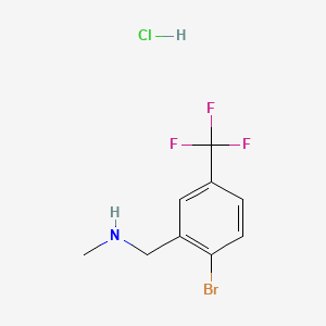 {[2-Bromo-5-(trifluoromethyl)phenyl]methyl}(methyl)amine hydrochloride