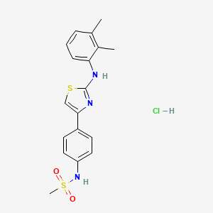 molecular formula C18H20ClN3O2S2 B13493813 N-(4-{2-[(2,3-dimethylphenyl)amino]-1,3-thiazol-4-yl}phenyl)methanesulfonamide hydrochloride 