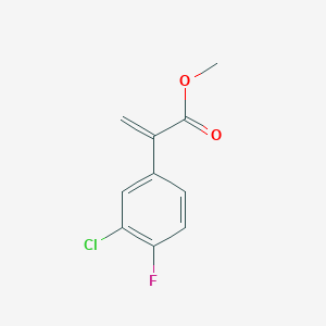 molecular formula C10H8ClFO2 B13493817 Methyl 2-(3-chloro-4-fluorophenyl)prop-2-enoate 