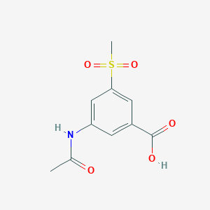 molecular formula C10H11NO5S B13493826 3-Acetamido-5-methanesulfonylbenzoicacid 