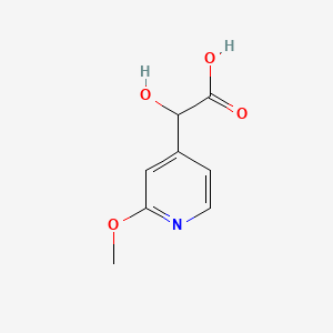 molecular formula C8H9NO4 B13493856 2-Hydroxy-2-(2-methoxy-4-pyridyl)acetic Acid 