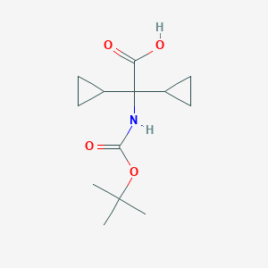 2-{[(Tert-butoxy)carbonyl]amino}-2,2-dicyclopropylacetic acid