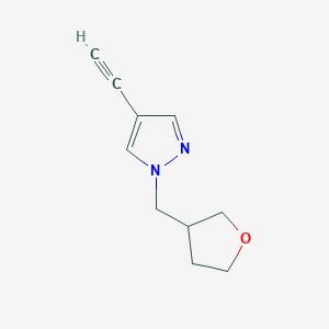 4-ethynyl-1-[(oxolan-3-yl)methyl]-1H-pyrazole