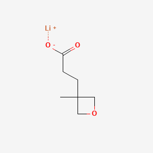 molecular formula C7H11LiO3 B13493961 Lithium(1+) 3-(3-methyloxetan-3-yl)propanoate 