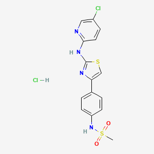 N-(4-{2-[(5-chloropyridin-2-yl)amino]-1,3-thiazol-4-yl}phenyl)methanesulfonamide hydrochloride