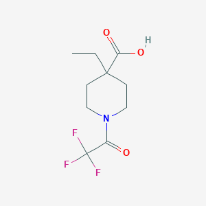 molecular formula C10H14F3NO3 B13493968 4-Ethyl-1-(2,2,2-trifluoroacetyl)piperidine-4-carboxylic acid 