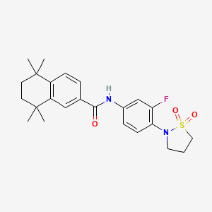 N-[4-(1,1-dioxo-1lambda6,2-thiazolidin-2-yl)-3-fluorophenyl]-5,5,8,8-tetramethyl-5,6,7,8-tetrahydronaphthalene-2-carboxamide