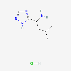 3-methyl-1-(1H-1,2,4-triazol-3-yl)butan-1-amine hydrochloride