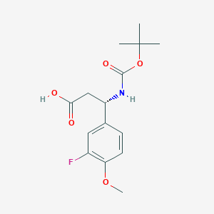 (S)-3-((tert-Butoxycarbonyl)amino)-3-(3-fluoro-4-methoxyphenyl)propanoic acid