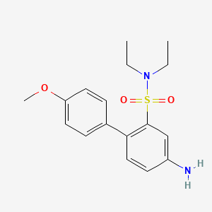 molecular formula C17H22N2O3S B13494028 4-amino-N,N-diethyl-4'-methoxy-[1,1'-biphenyl]-2-sulfonamide 