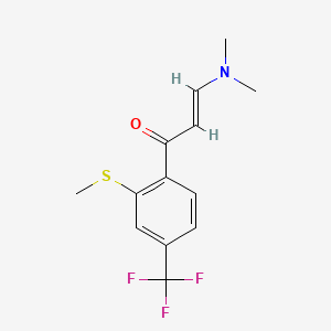 (2E)-3-(dimethylamino)-1-[2-(methylsulfanyl)-4-(trifluoromethyl)phenyl]prop-2-en-1-one