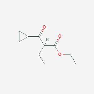 molecular formula C10H16O3 B13494061 Ethyl 2-(cyclopropanecarbonyl)butanoate 