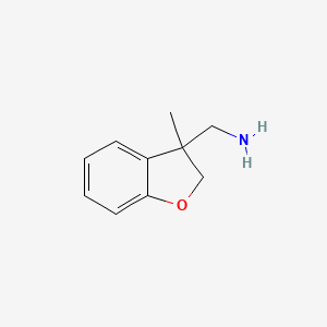 molecular formula C10H13NO B13494077 (3-Methyl-2,3-dihydrobenzofuran-3-yl)methanamine 