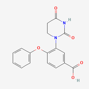 molecular formula C17H14N2O5 B13494083 3-(2,4-Dioxohexahydropyrimidin-1-yl)-4-phenoxy-benzoic acid 