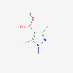 molecular formula C6H7IN2O2 B13494124 5-iodo-1,3-dimethyl-1H-pyrazole-4-carboxylic acid 