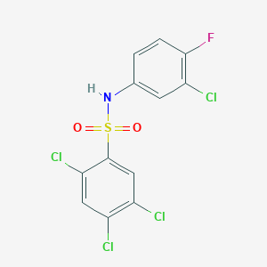 2,4,5-trichloro-N-(3-chloro-4-fluorophenyl)benzene-1-sulfonamide