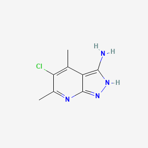 B1349416 5-Chloro-4,6-dimethyl-1H-pyrazolo[3,4-b]pyridin-3-amine CAS No. 350500-99-1