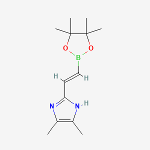 molecular formula C13H21BN2O2 B13494188 4,5-dimethyl-2-[2-(tetramethyl-1,3,2-dioxaborolan-2-yl)ethenyl]-1H-imidazole 