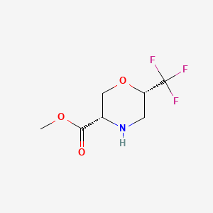 molecular formula C7H10F3NO3 B13494196 Methyl (3S,6S)-6-(trifluoromethyl)morpholine-3-carboxylate 