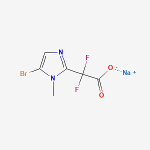 molecular formula C6H4BrF2N2NaO2 B13494200 sodium 2-(5-bromo-1-methyl-1H-imidazol-2-yl)-2,2-difluoroacetate 