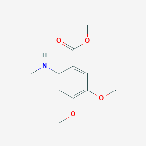 molecular formula C11H15NO4 B13494241 Methyl 4,5-dimethoxy-2-(methylamino)benzoate 