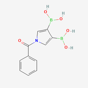 molecular formula C11H11B2NO5 B13494244 (1-Benzoyl-1H-pyrrole-3,4-diyl)diboronic acid 