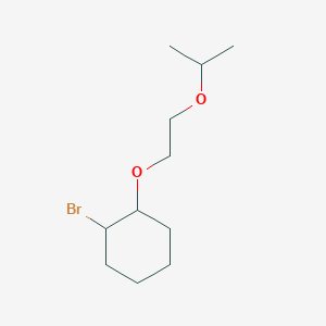 molecular formula C11H21BrO2 B13494295 1-Bromo-2-(2-isopropoxyethoxy)cyclohexane 