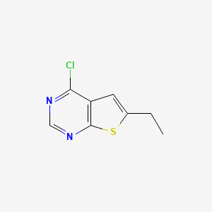 molecular formula C8H7ClN2S B1349432 4-氯-6-乙基噻吩[2,3-d]嘧啶 CAS No. 81136-42-7